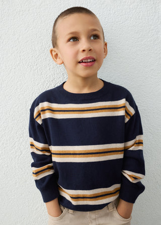 Ink & Gold Stripes Jumper, 2T