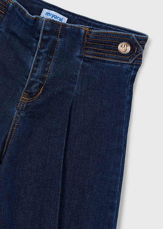 Mayoral Wide Leg Denim Pants