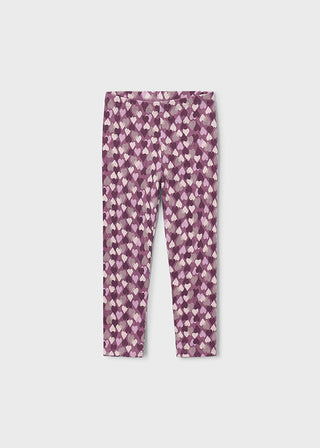 Mayoral Knit Printed Leggings Hearts