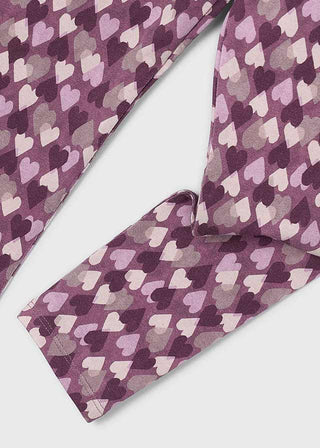 Mayoral Knit Printed Leggings Hearts