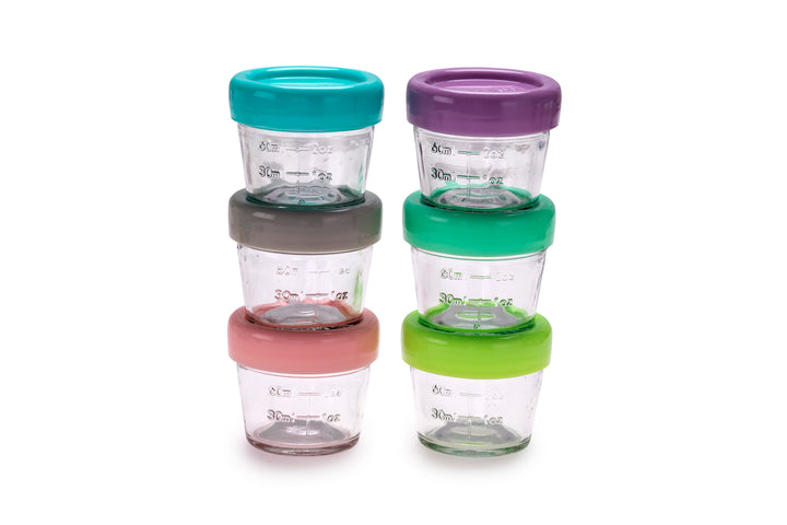 Melii Baby Glass Food Container (4oz) - 6 Piece Set