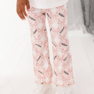 Sweet Wink - Bat And Ghost Trellis Halloween Flare Legging -Kids Clothing