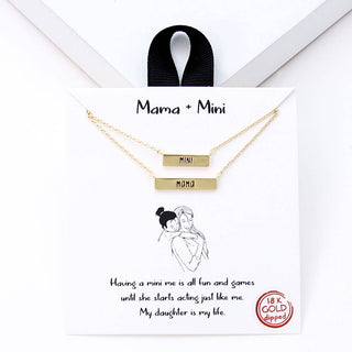 Fashion City - Gold-Dipped Mama Mini Necklace Set