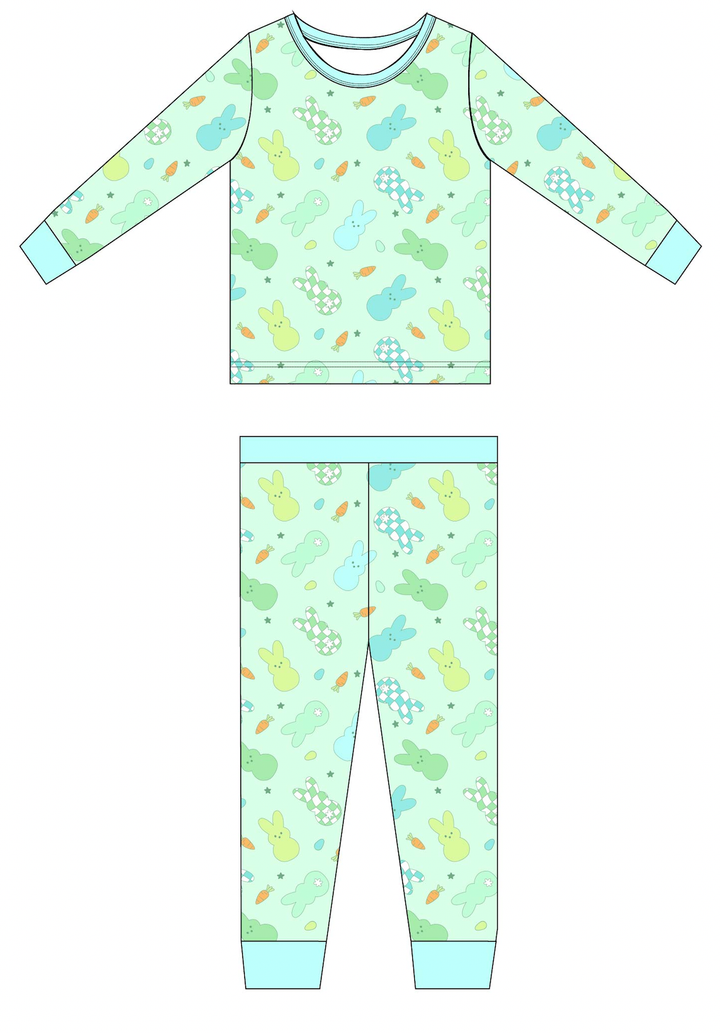 Kiki + Lulu - Boy Peeps Toddler/Big Kid Pajamas- Ribbed