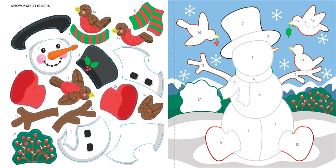 Peter Pauper Press - Christmas First Color by Sticker Book