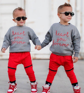 Holland Ave Clothing - Heart You Forever | Girls and Boys Valentines Day Sweatshirt