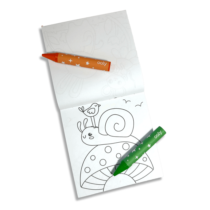 OOLY - Carry Along! Coloring Book and Crayon Set - Garden Pals