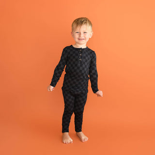 Gigi and Max - Frankie TWO PIECE Bamboo Halloween Checks Outfit