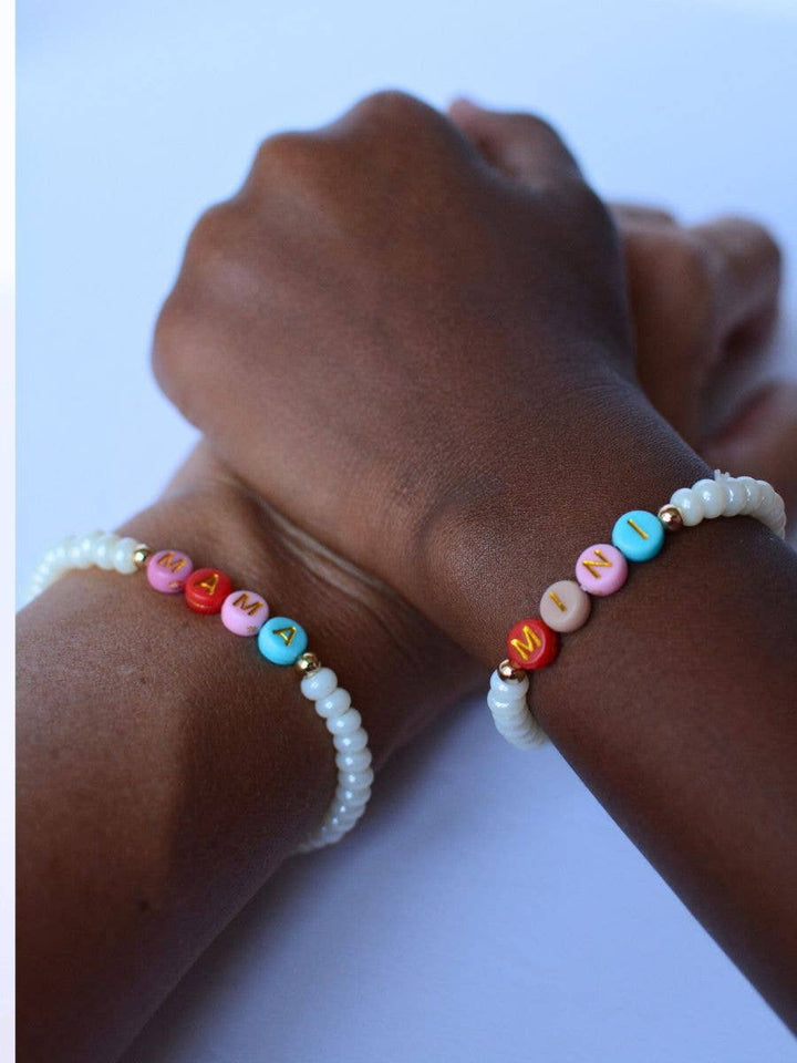 Two and Crew - Inspirational Pearl Mama MINI matching Mom bracelet jewelry