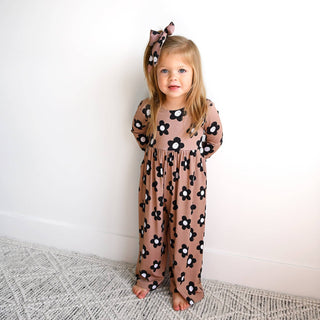 Gigi and Max - Coco WIDE LEG ROMPER Bamboo Flowers Kids Clothing Outfit