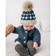 Huggalugs Atlantic Buffalo Check Pom Pom Beanie Hat