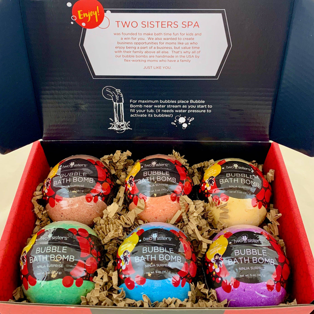 Two Sisters Spa - Ninja Kids Bath Bombs Gift Set with Toys Inside