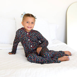 Gigi and Max - Isabelle KIDS RUFFLE LOUNGE SET Bamboo Floral Girls Clothing