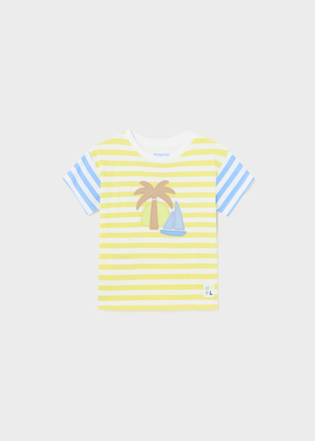 Mayoral Lime Stripes S/S Sailing T-Shirt