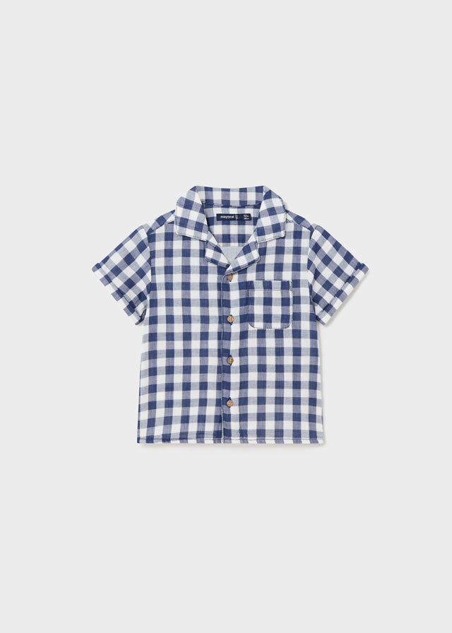 Mayoral S/S Buttondown Shirt Ink Checked