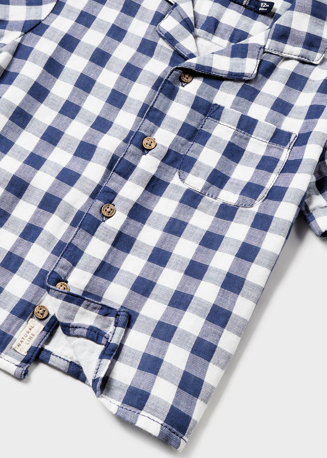 Mayoral S/S Buttondown Shirt Ink Checked