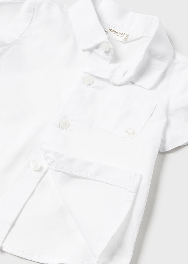 Mayoral S/S Shirt White Button Down