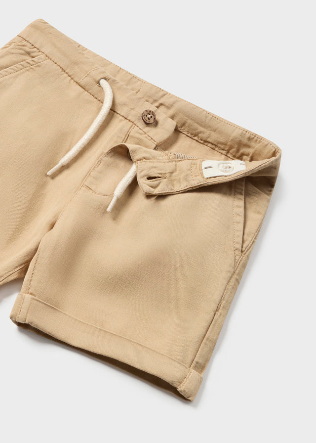 Mayoral Linen Relax Shorts Cookie