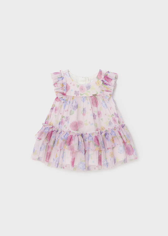 Mayoral Tulle Printed Dress Floral