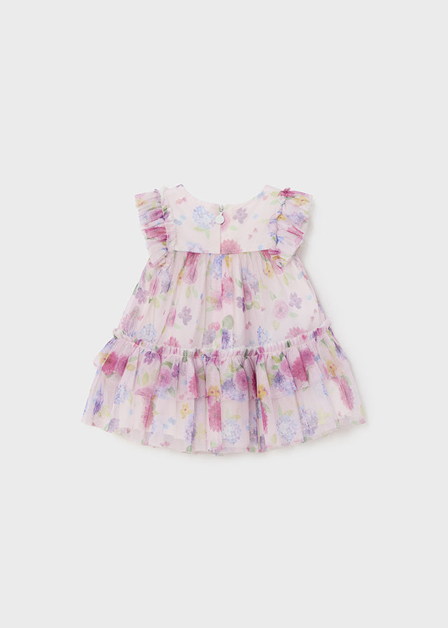 Mayoral Tulle Printed Dress Floral