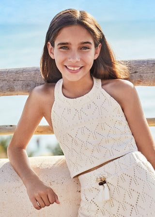 Mayoral Openwork Top Chickpea