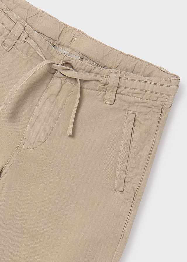 Mayoral Linen Pants Camel