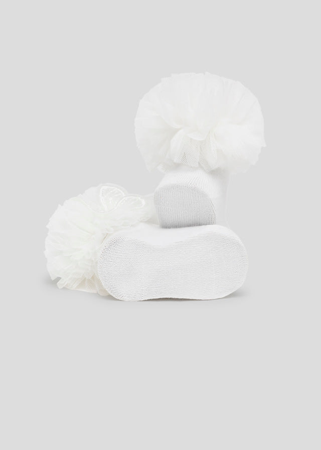 Mayoral Sock with Headband Set White