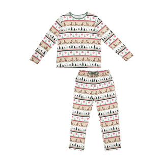 Angel Dear Reindeer Fair Isle Adult L/S Loungewear Set w/ Pockets