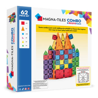 Magna-Tiles - Magna-Tiles MicroMAGS 62-Piece Combo Set
