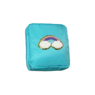 Mavi Bandz - Varsity Collection Nylon Cosmetic Bag Rainbow Chenille