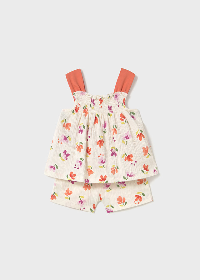 Mayoral Bambula Shorts Set Floral
