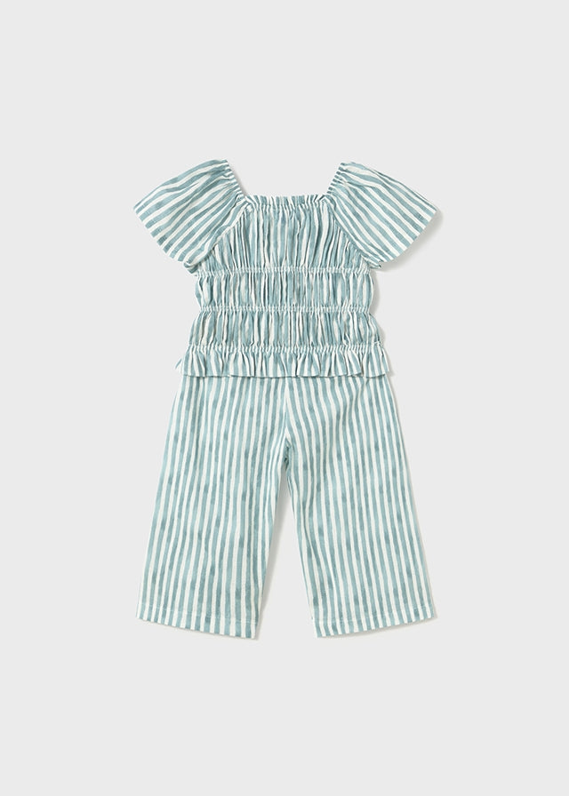 Mayoral Long Trousers Emerald Stripe Set