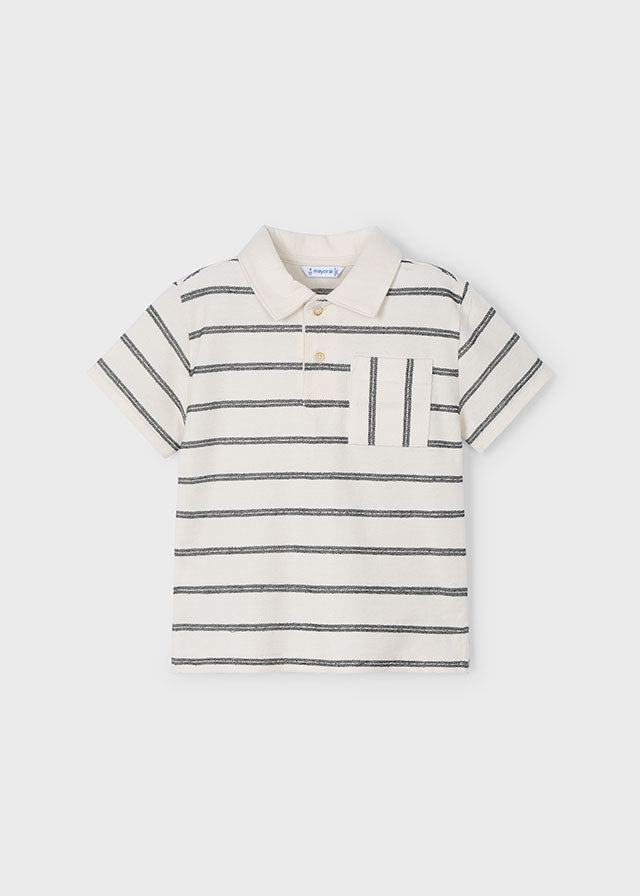 Mayoral S/S Polo Cream Stripes