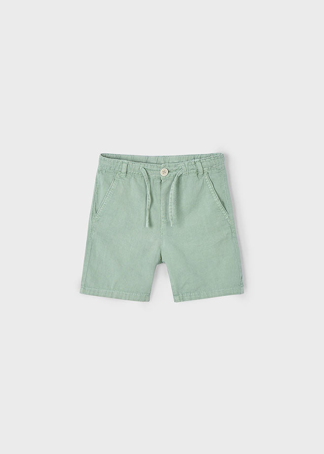 Mayoral Linen Bermuda Shorts Dark Laurel