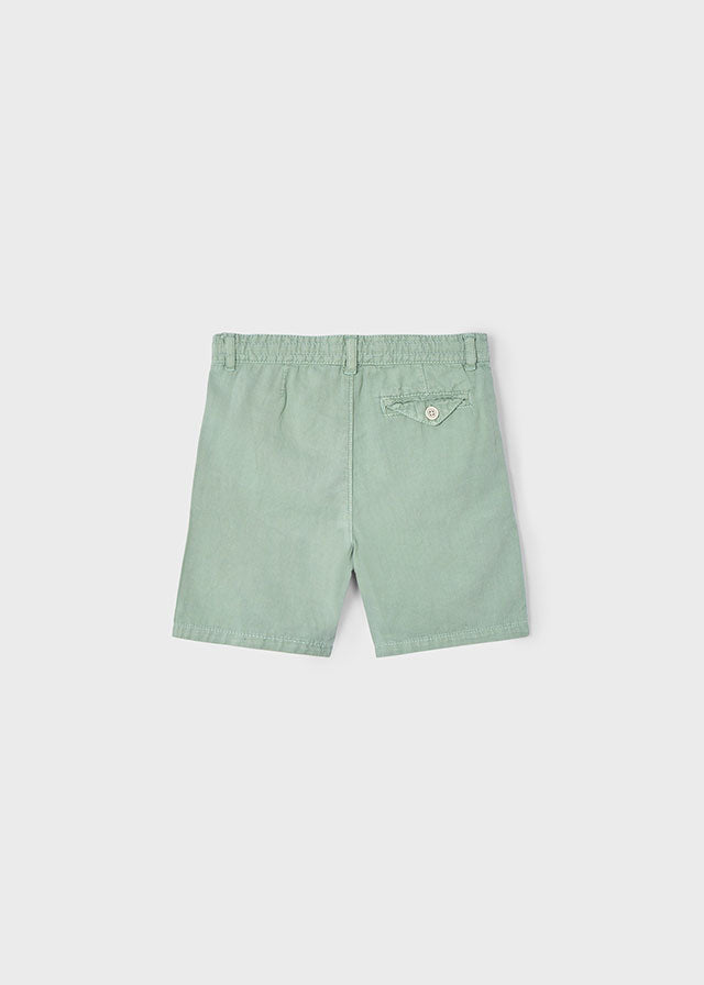 Mayoral Linen Bermuda Shorts Dark Laurel