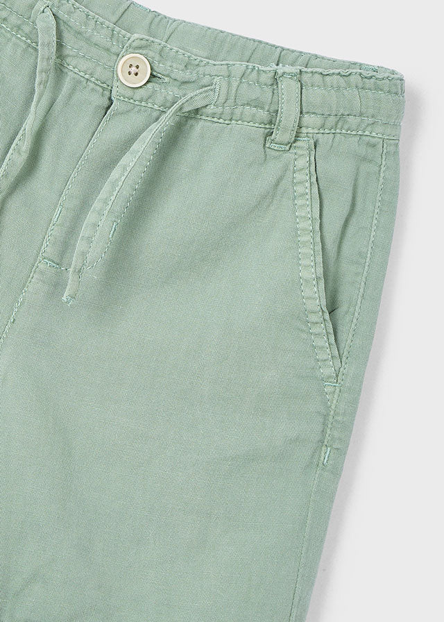 Mayoral Linen Bermuda Shorts Dark Laurel