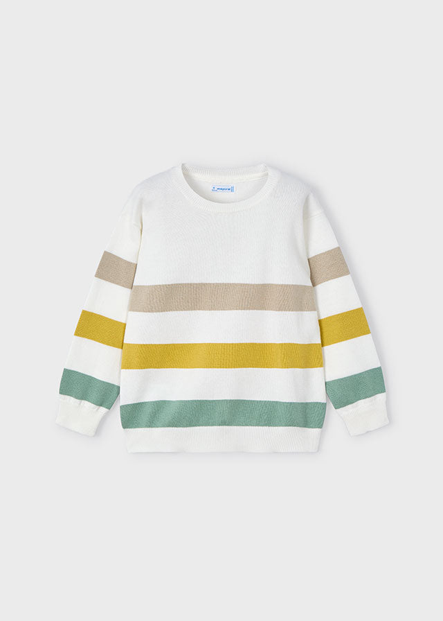 Mayoral Laurel & Gold Stripes Sweater