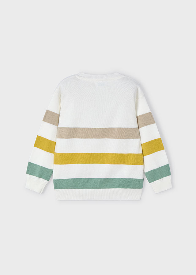 Mayoral Laurel & Gold Stripes Sweater