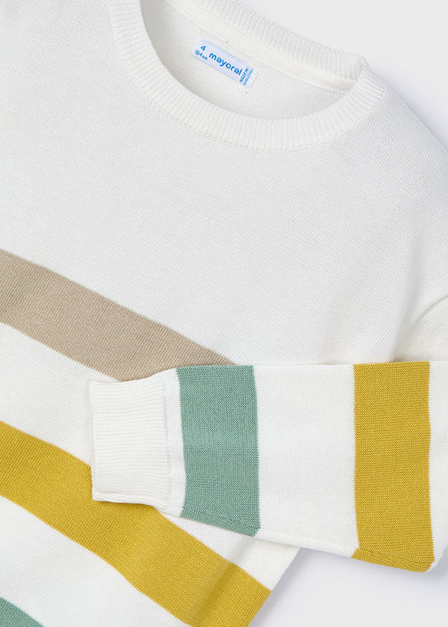 Mayoral Laurel & Gold Stripes Sweater