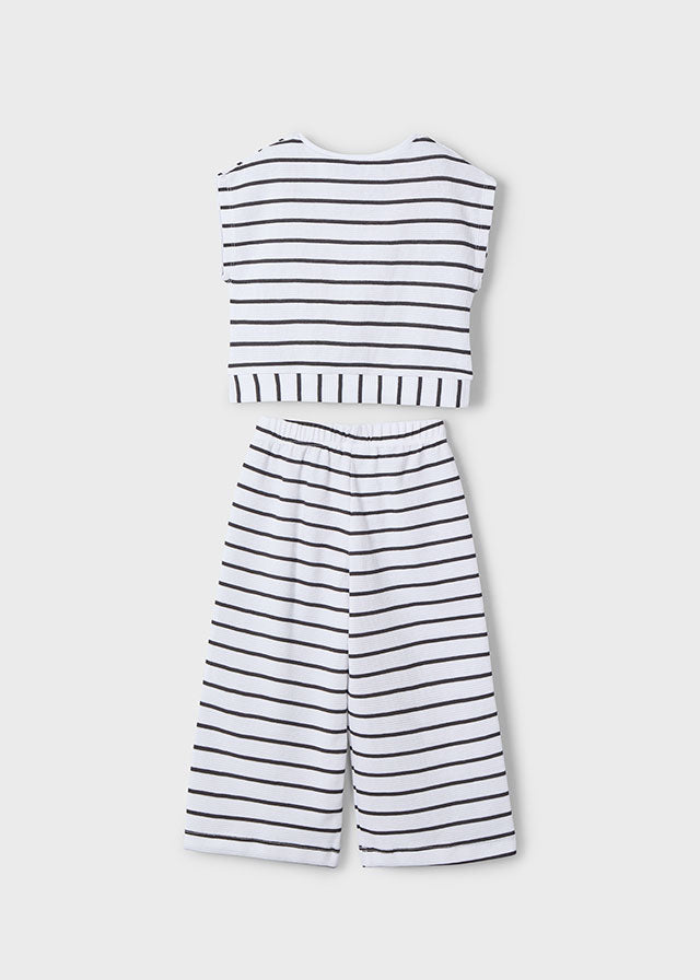 Mayoral Charcoal Stripes Long Trousers Set