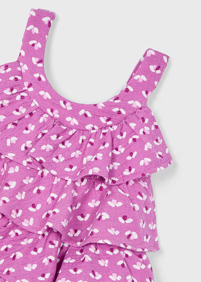Mayoral Knit Romper Orchid