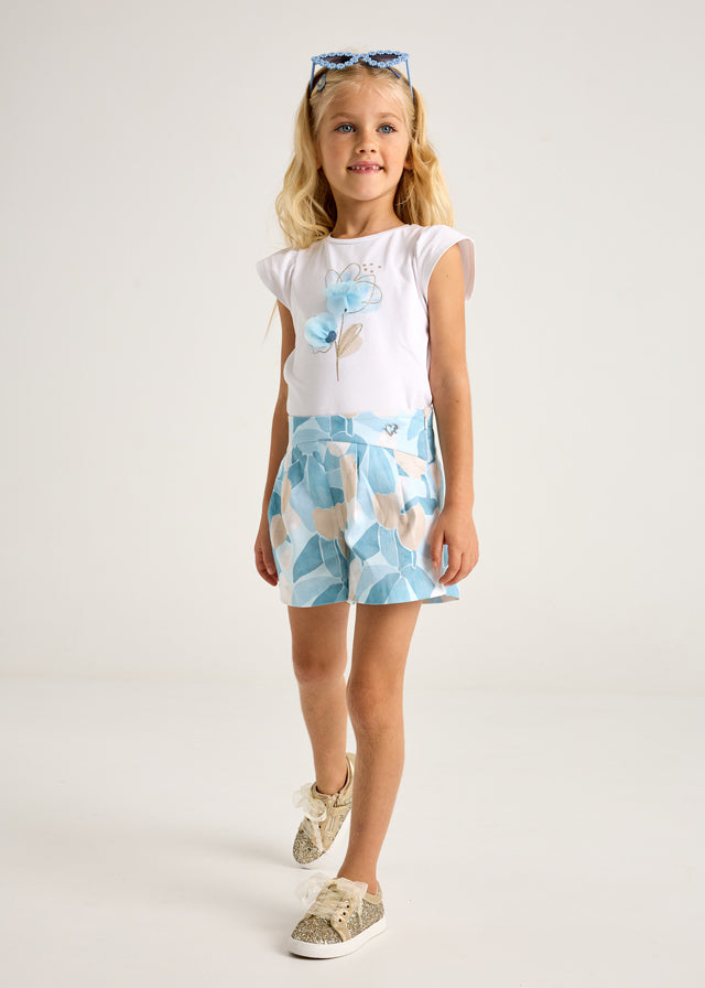 Mayoral Printed Skort Sky