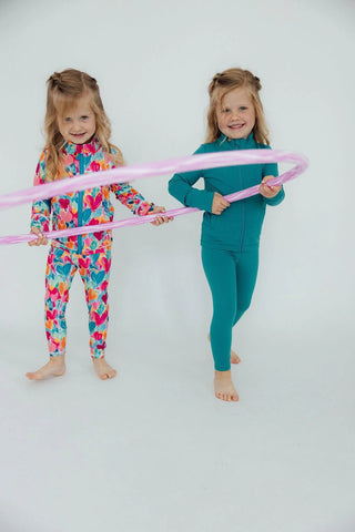 Mila & Rose Heart Hustle Full-Zip Ruffle Active Jacket