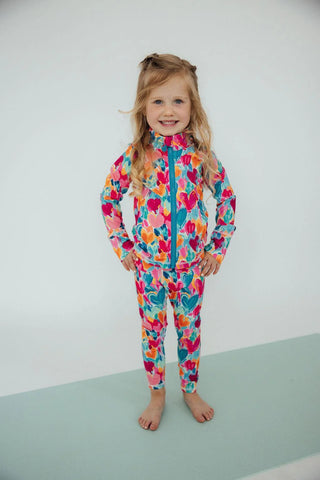 Mila & Rose Heart Hustle Full-Zip Ruffle Active Jacket