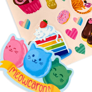 OOLY Stickiville Stickers: Cat Cafe - Scented