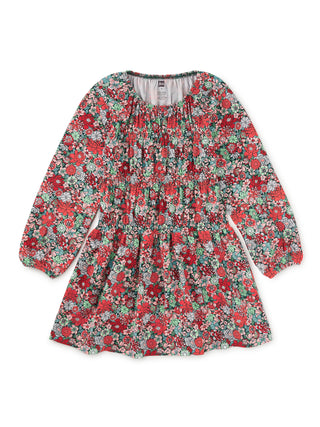 Tea Smocked Blouson Dress