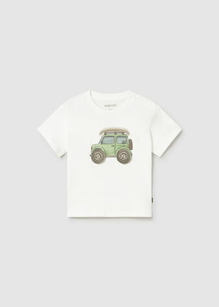 Mayoral S/S T-Shirt Cream Car