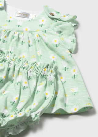 Mayoral Printed Dress Seaweed