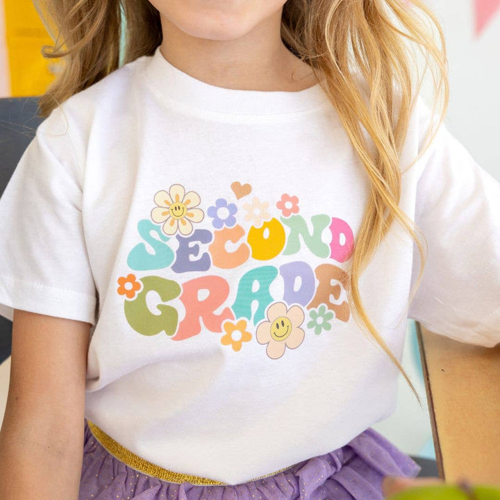 Sweet Wink - Second Grade Retro Short Sleeve T-Shirt - Back To School