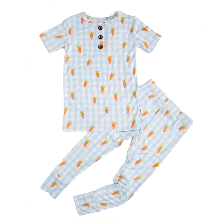 Gigi and Max - Henry Carrot Gingham Two Piece Bamboo Easter Outfit